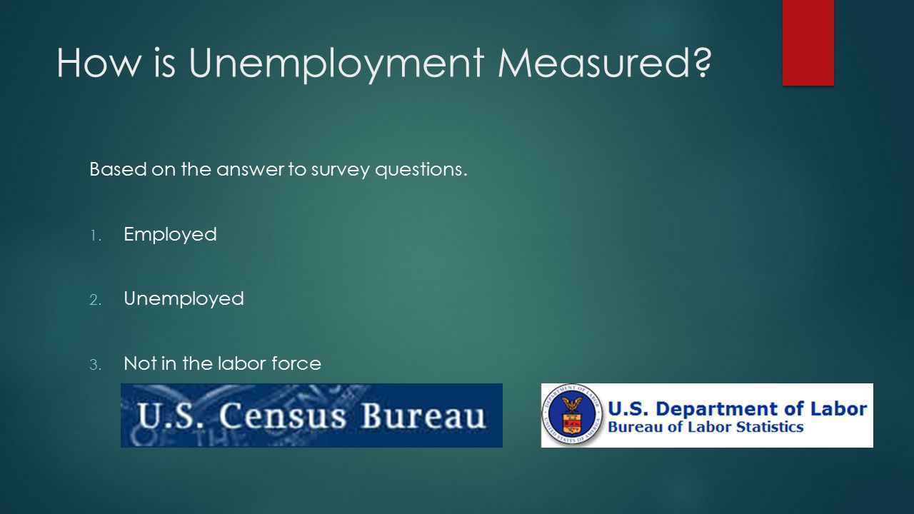 How is Unemployment Measured. Based on the answer to survey questions.