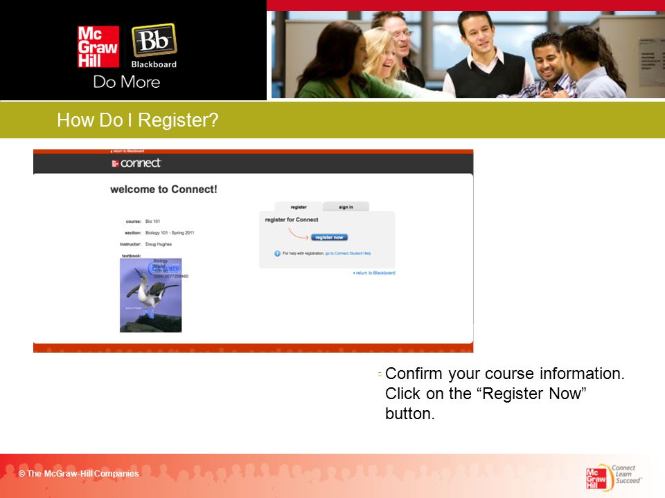 Confirm your course information. Click on the Register Now button.