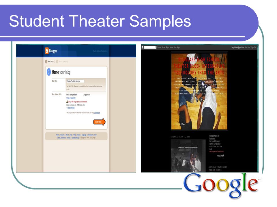 Student Theater Samples