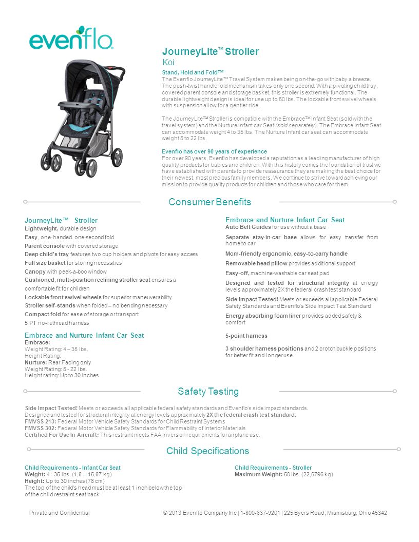 evenflo journeylite travel system