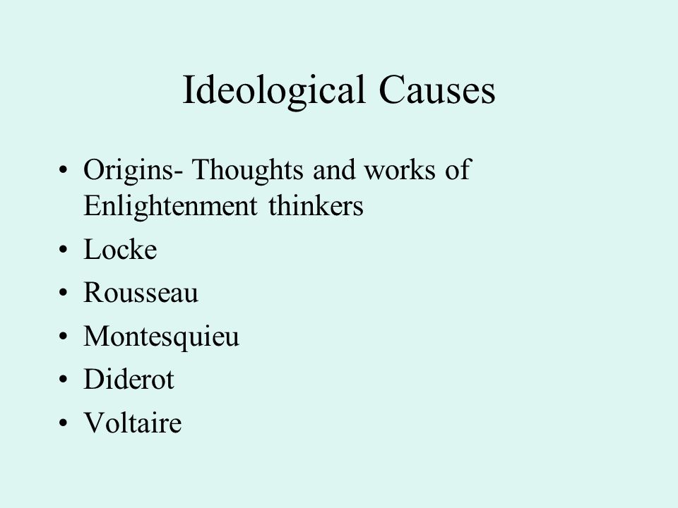 Causes Ideological Political Social