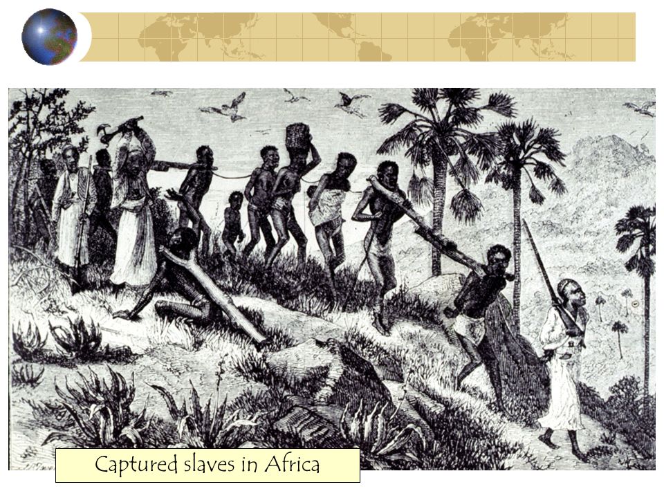 Captured slaves in Africa