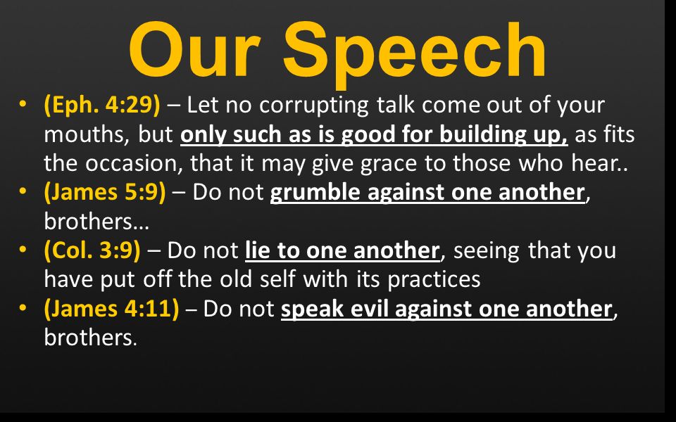 Our Speech (Eph.