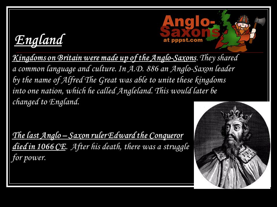 Kingdoms on Britain were made up of the Anglo-Saxons.