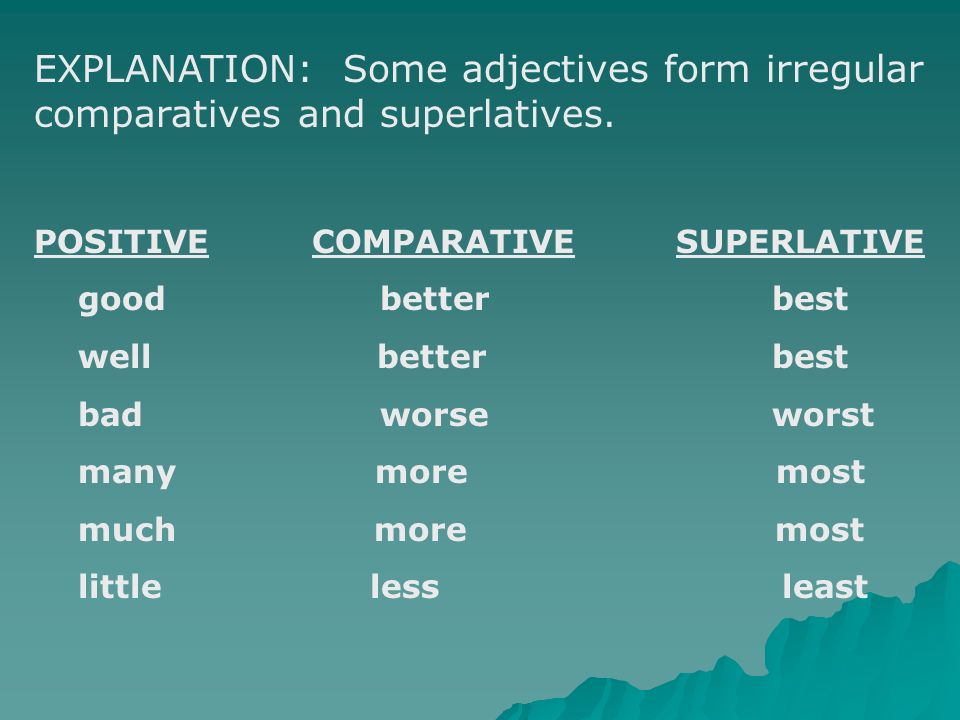 COMPARATIVE AND SUPERLATIVE ADJECTIVE FORMS. The comparative form of an  adjective compares two things, groups, or people. EXAMPLE: The stone  building. - ppt download
