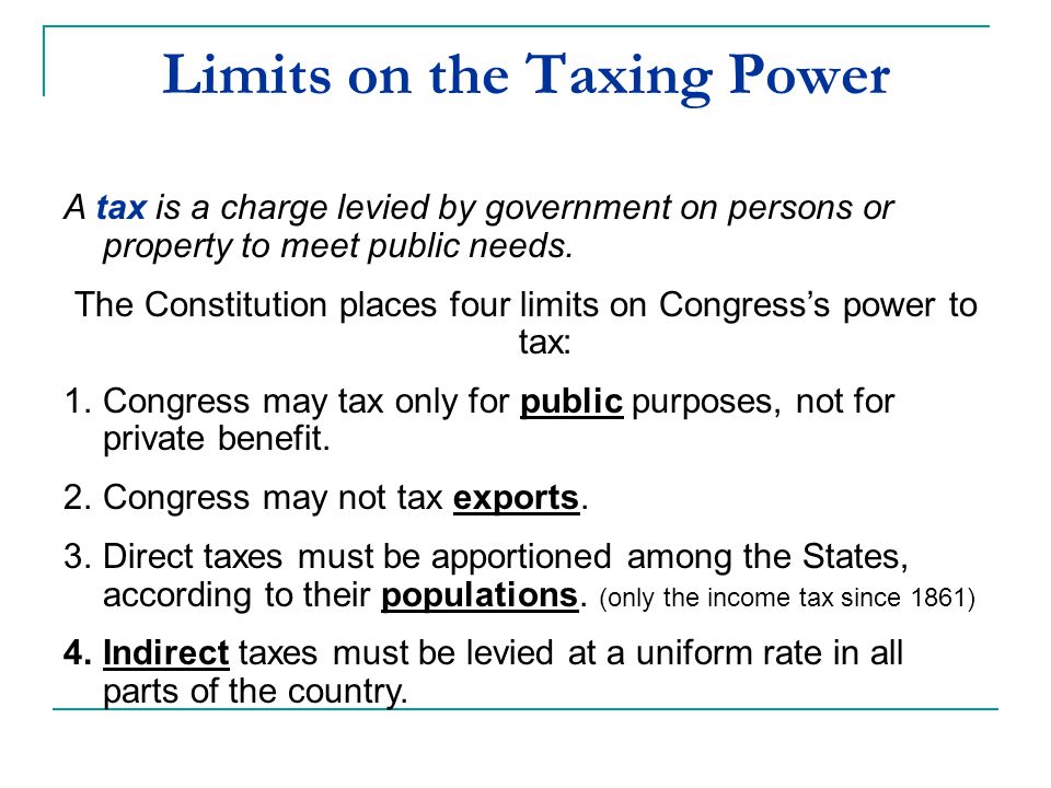 Introducir 28+ imagen what sort of power is congress’s ability to levy taxes
