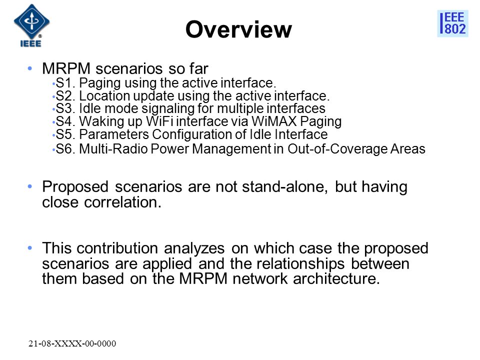21-08-XXXX Overview MRPM scenarios so far S1.