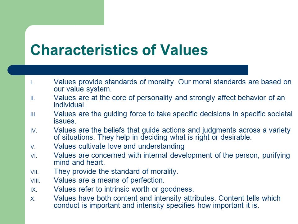 Value definition. Standards of value. Classification of values. Provide значение.