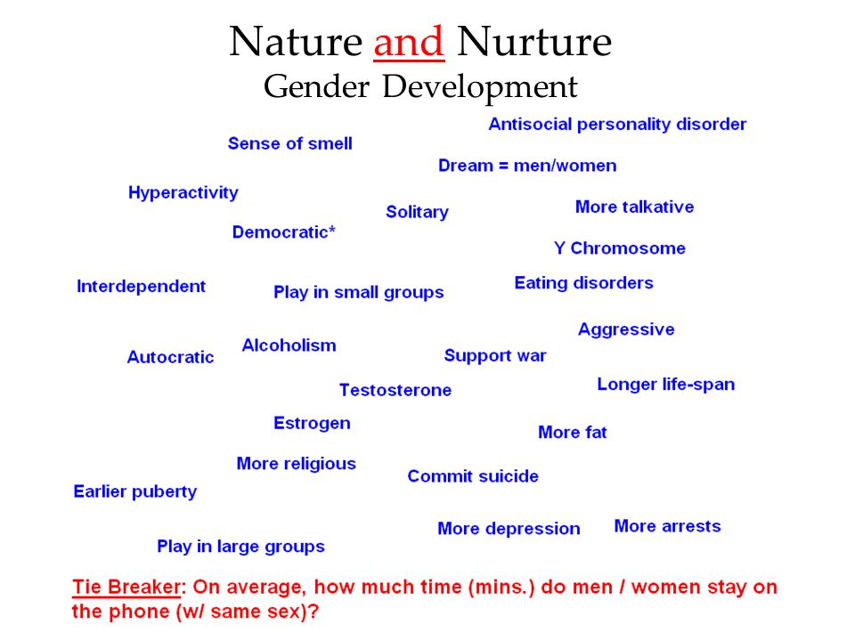 18 Nature and Nurture Gender Development