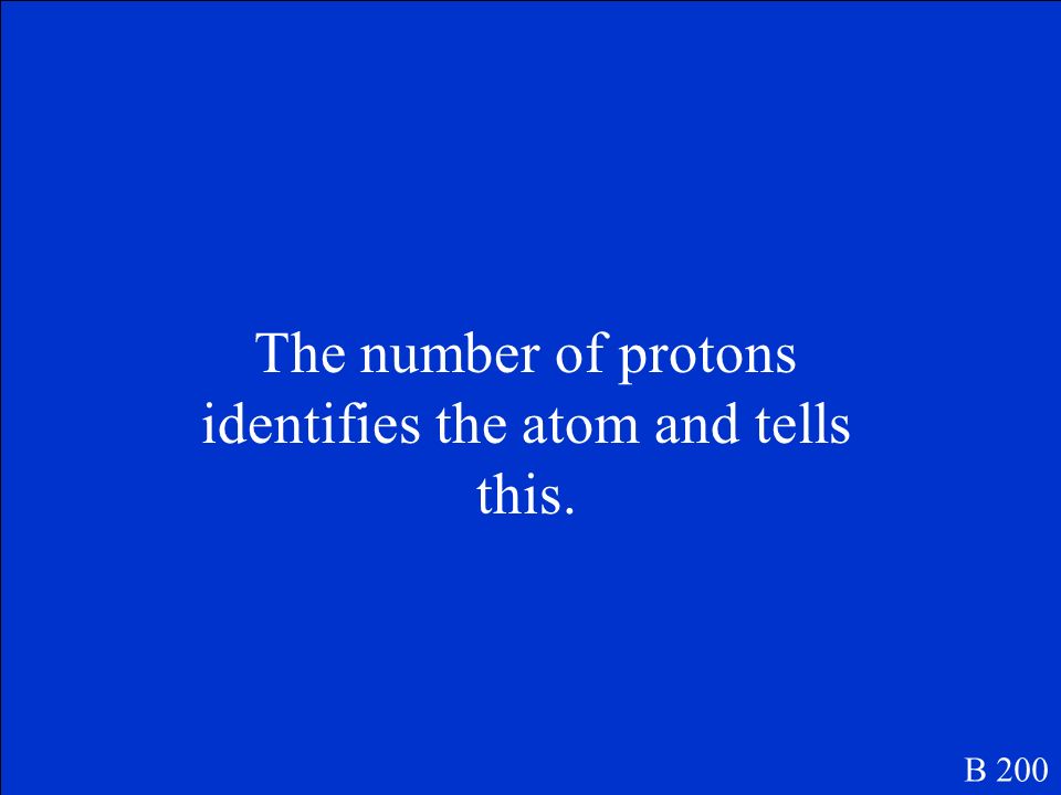 What is an atom B 100