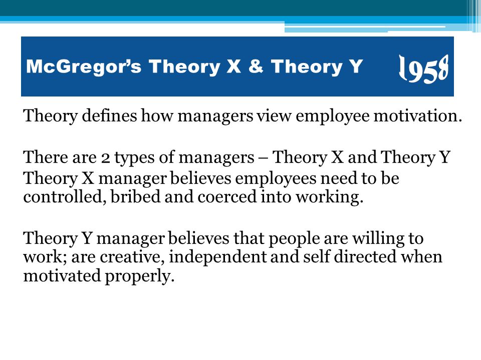how would a theory x manager view employees