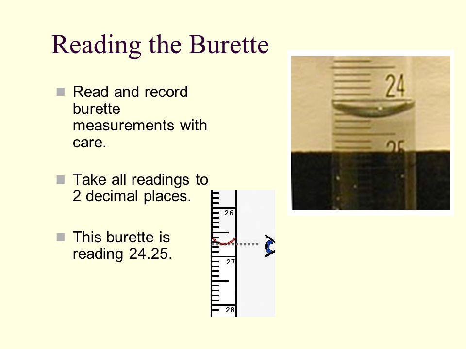 Lab Techniques How To Do A Manual Titration Rinse The Inside Of The Burette Rinse The Burette With 2 3 Cm 3 Of Water Then With 2 3 Cm 3 The Solution Ppt Download