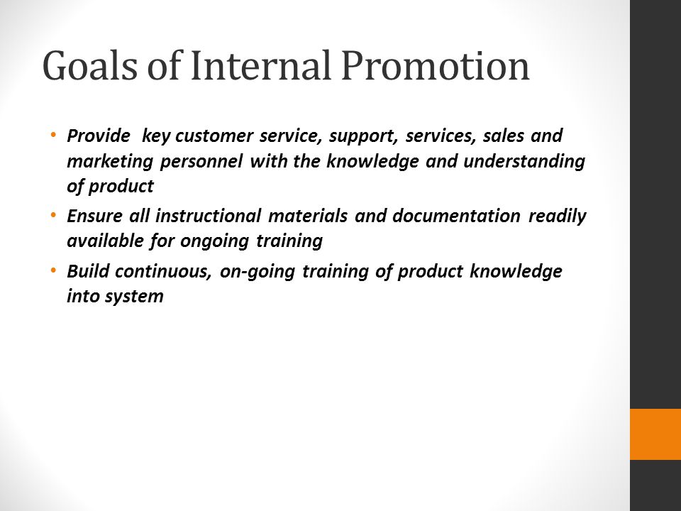 applying the promotional mix advanced marketing internal and