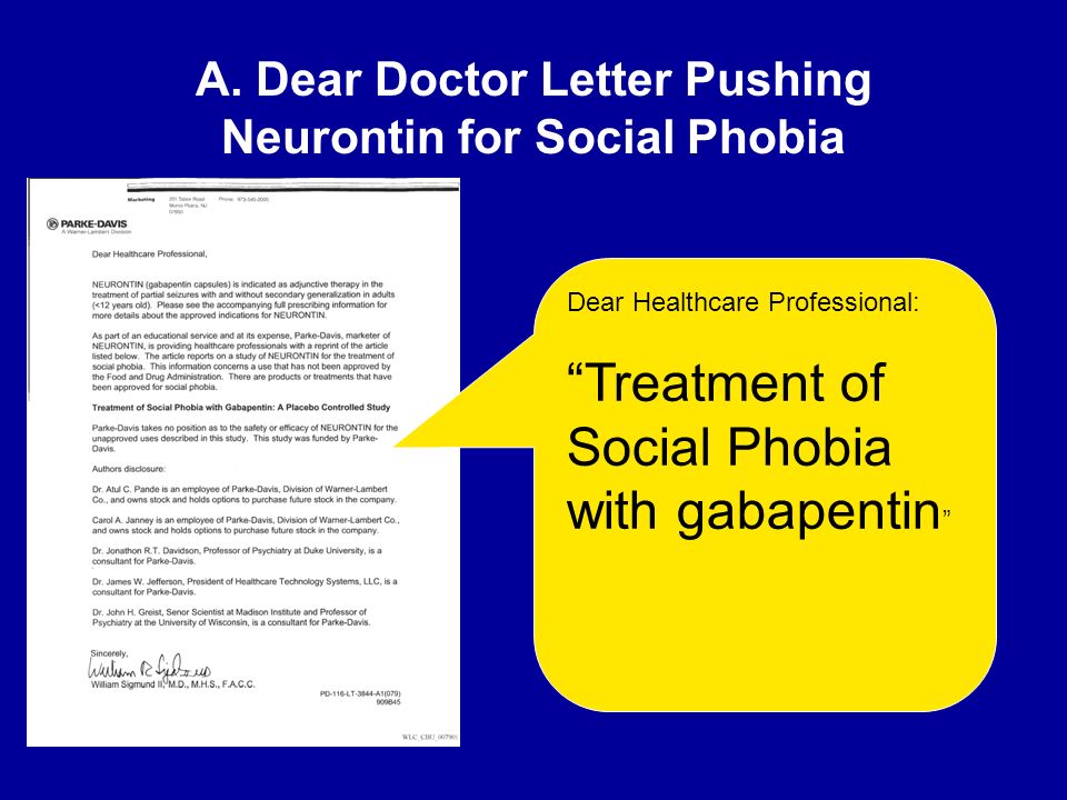 gabapentin social anxiety