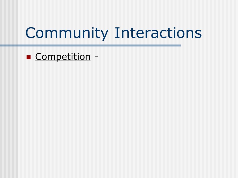 Community Interactions Competition -