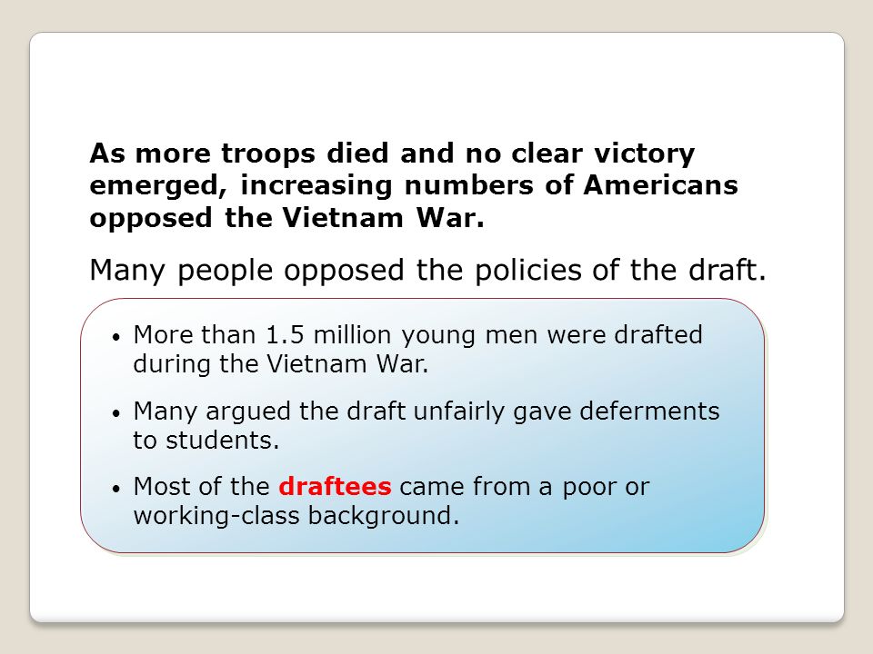 why did americans oppose the vietnam war