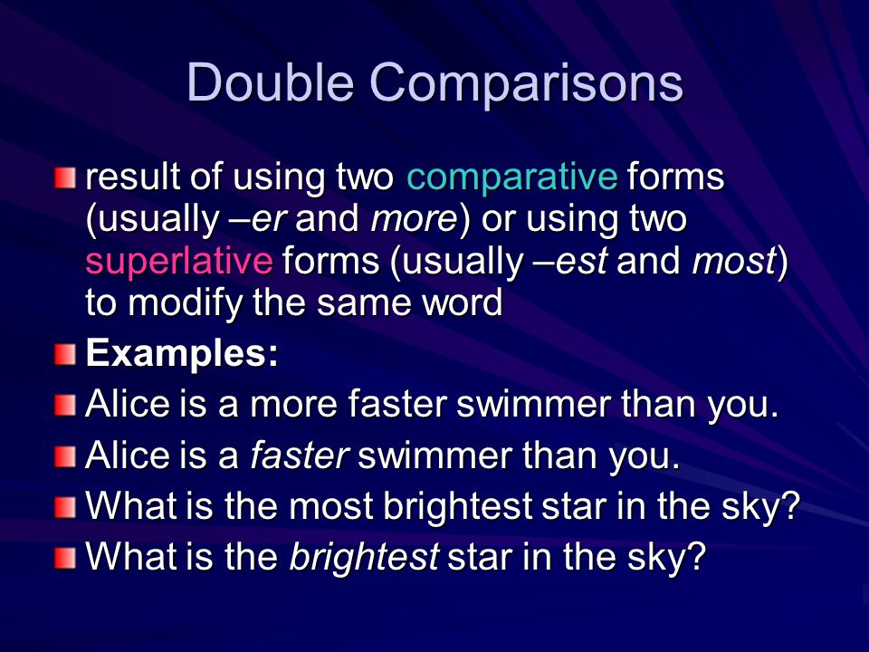 introduction to double comparatives