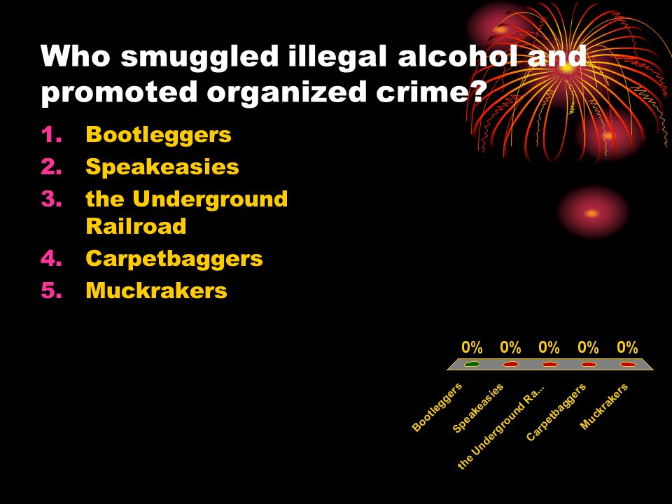 Who smuggled illegal alcohol and promoted organized crime.