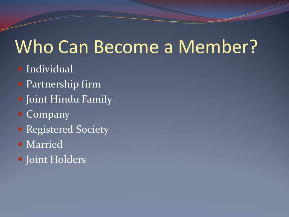 Member of a registered association