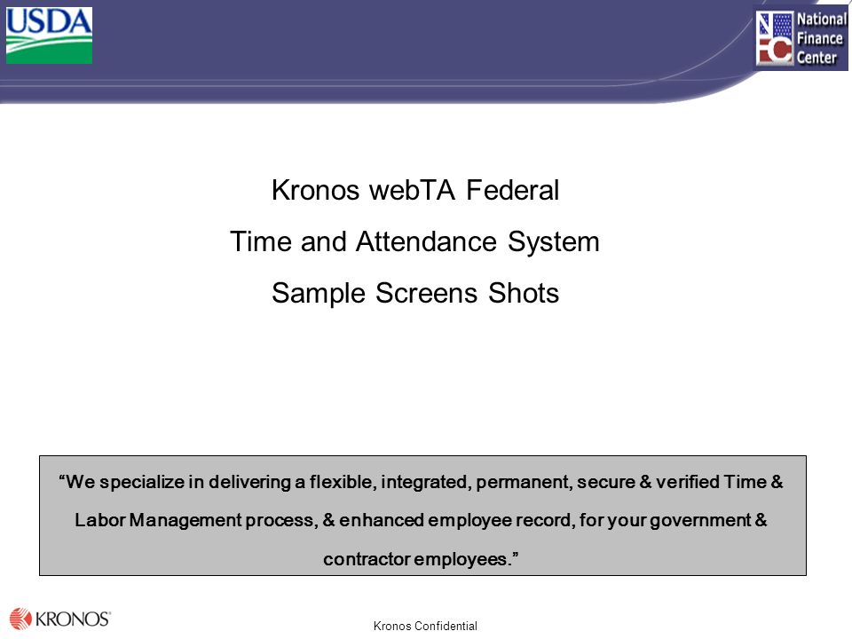  name kronos confidential kronos webta federal time and attendance