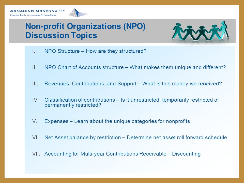 Chart Of Accounts For Non Profit Organization