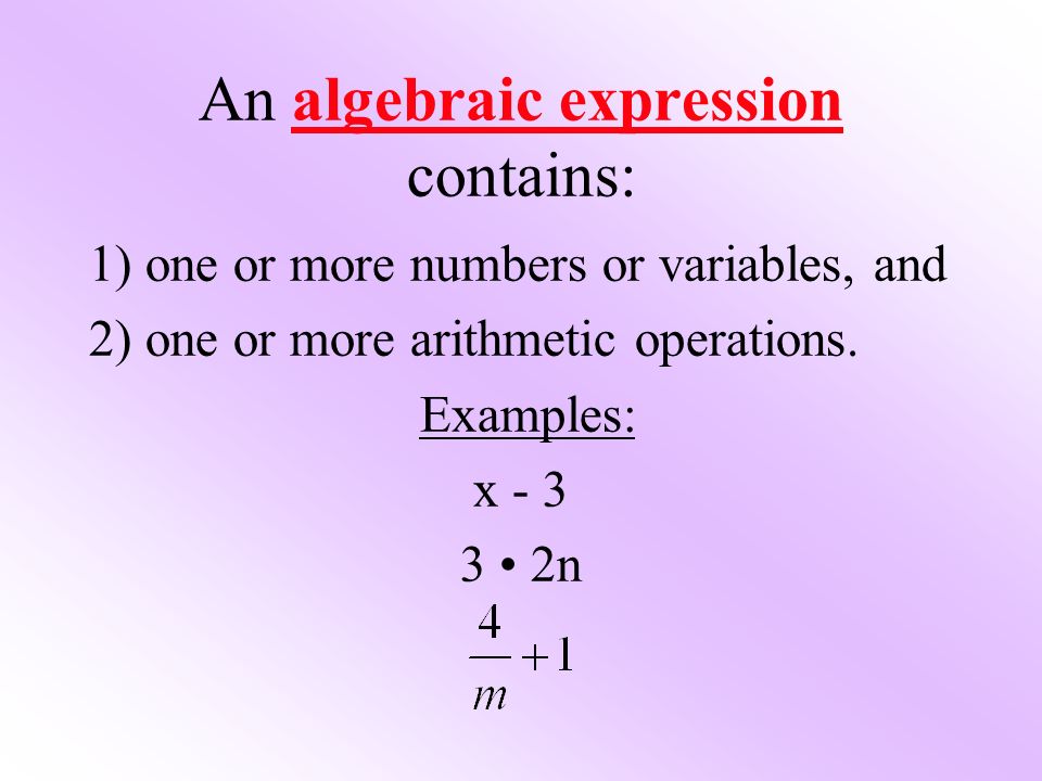 1 1 Variables And Expressions Students Will Translate Verbal Expressions Into Algebraic Expressions And Vice Versa Key Vocabulary Variable Symbol Used Ppt Download