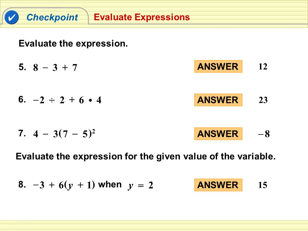 1 2 Algebraic Expressions 8 24 12 Voary Variable A Letter Used To Represent One Or More Numbers Exponent The Number Or Variable That Represents Ppt Download