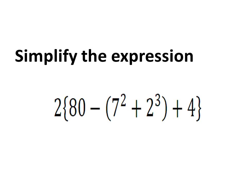 Simplify the expression
