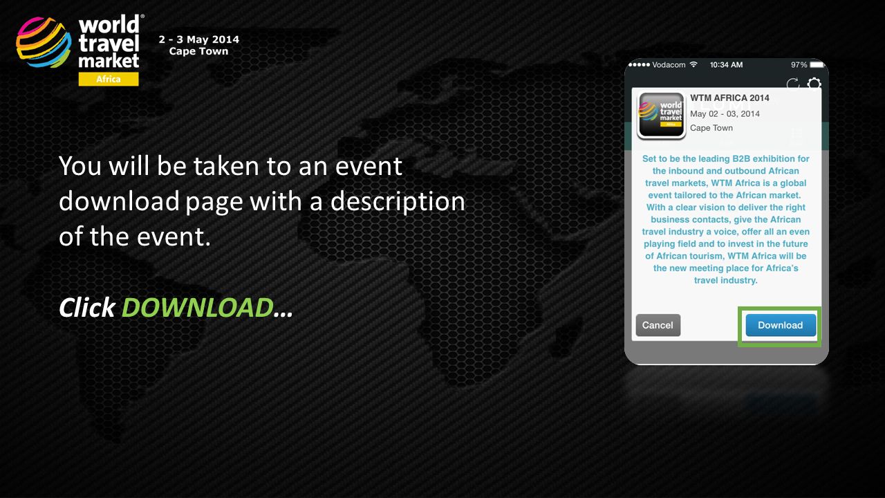 You will be taken to an event download page with a description of the event. Click DOWNLOAD…