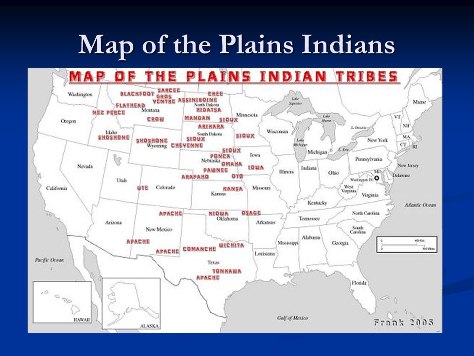 Map of the Plains Indians