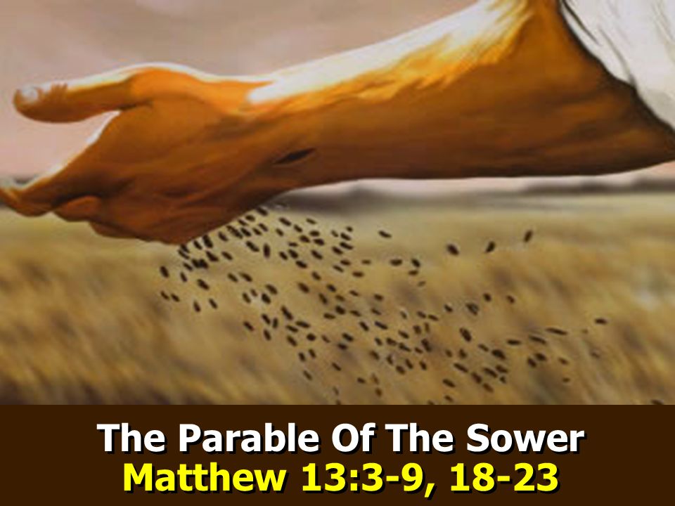 The Parable Of The Sower Matthew 13:3-9, ppt download
