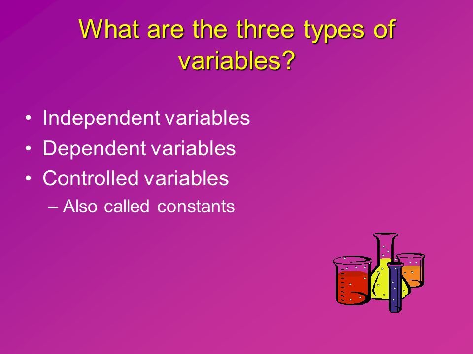 What are the three types of variables.