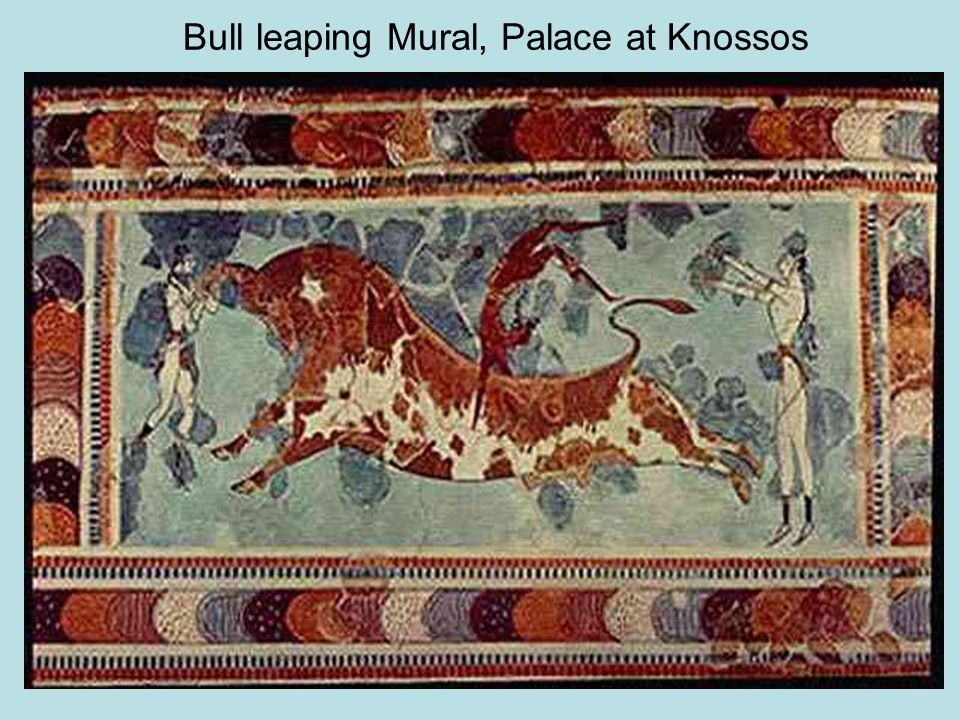 Bull leaping Mural, Palace at Knossos