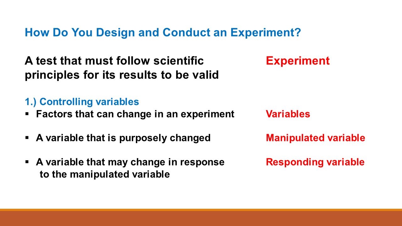 How Do You Design and Conduct an Experiment.