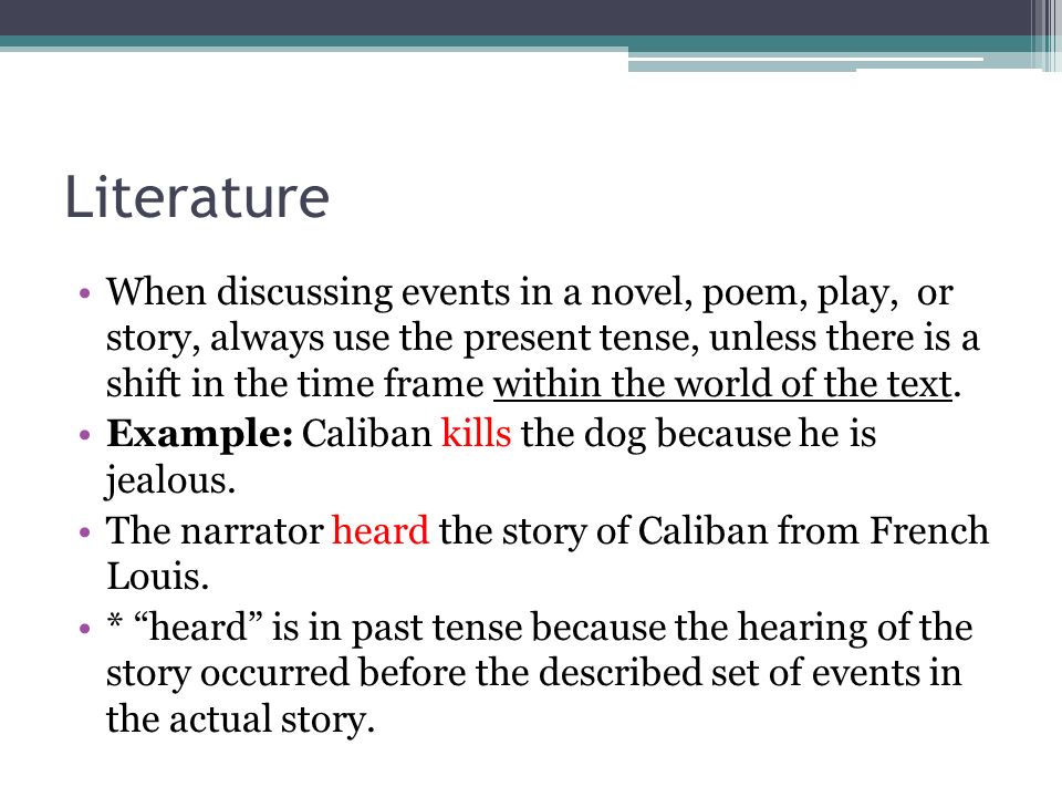 how to write in present tense what tense should a book review be written in?