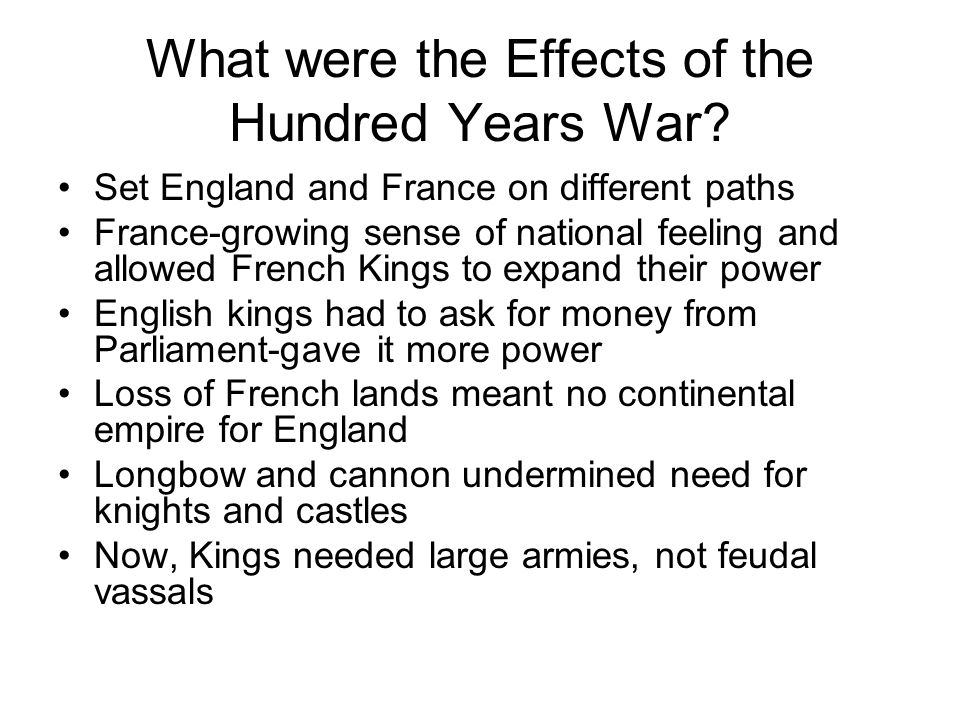 effects of the hundred years war