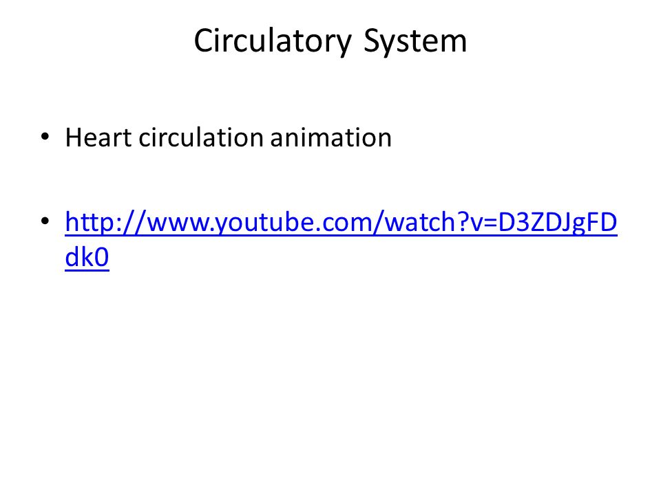 Circulatory System Heart circulation animation   v=D3ZDJgFD dk0   v=D3ZDJgFD dk0