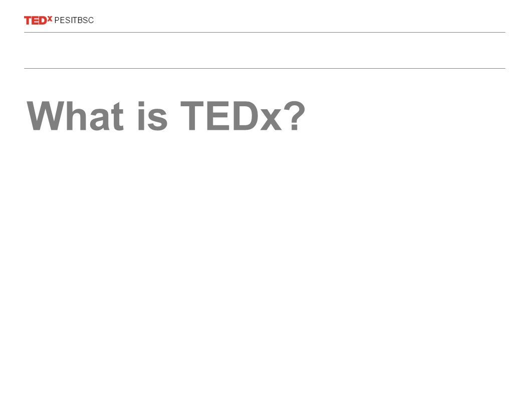 What is TEDx PESITBSC