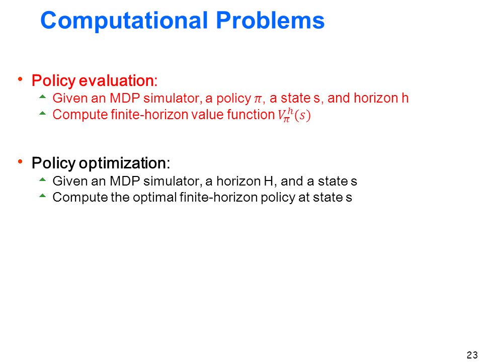 23 Computational Problems