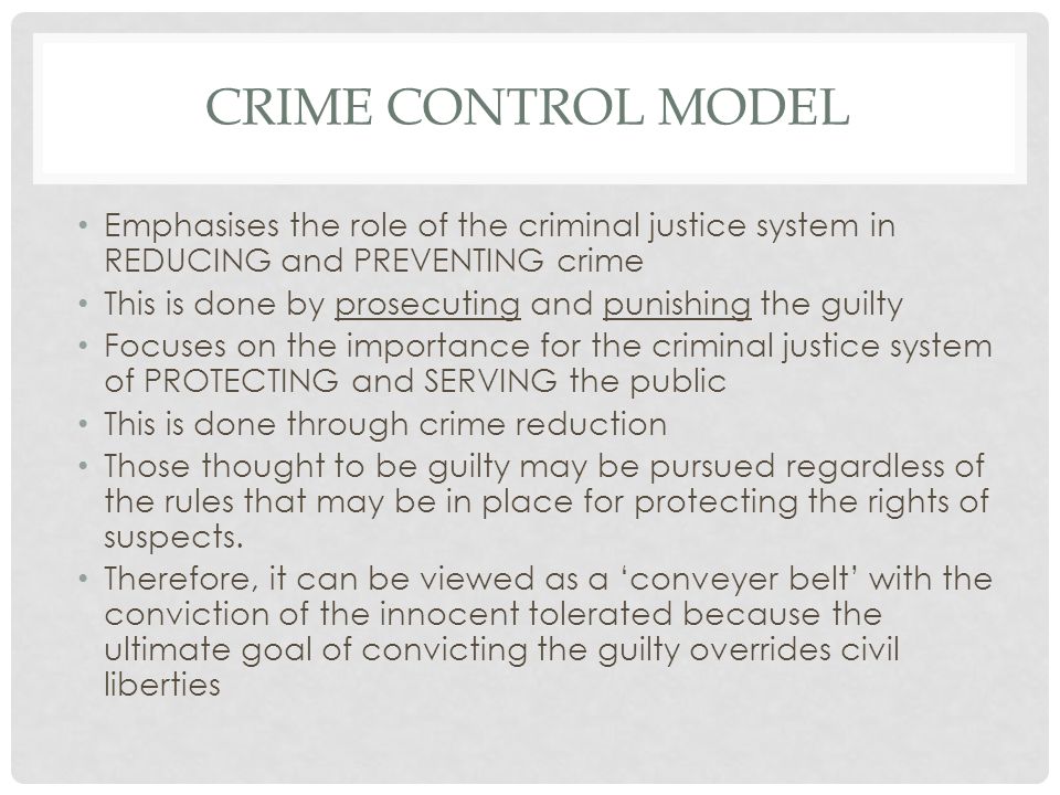models of criminal justice system