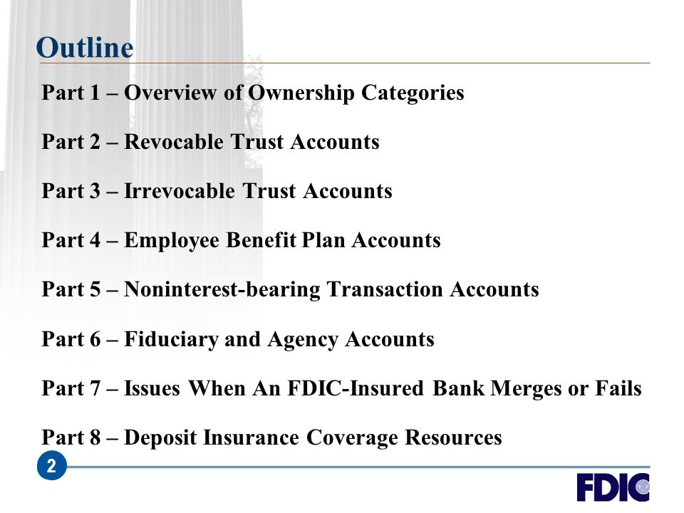 Fdic Seminar On Deposit Insurance Coverage For Bankers Advanced