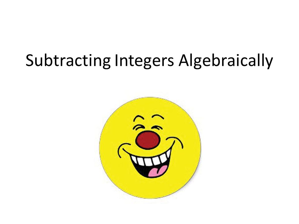 Subtracting Integers Algebraically