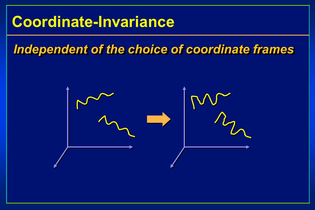 Coordinate-Invariance Independent of the choice of coordinate frames