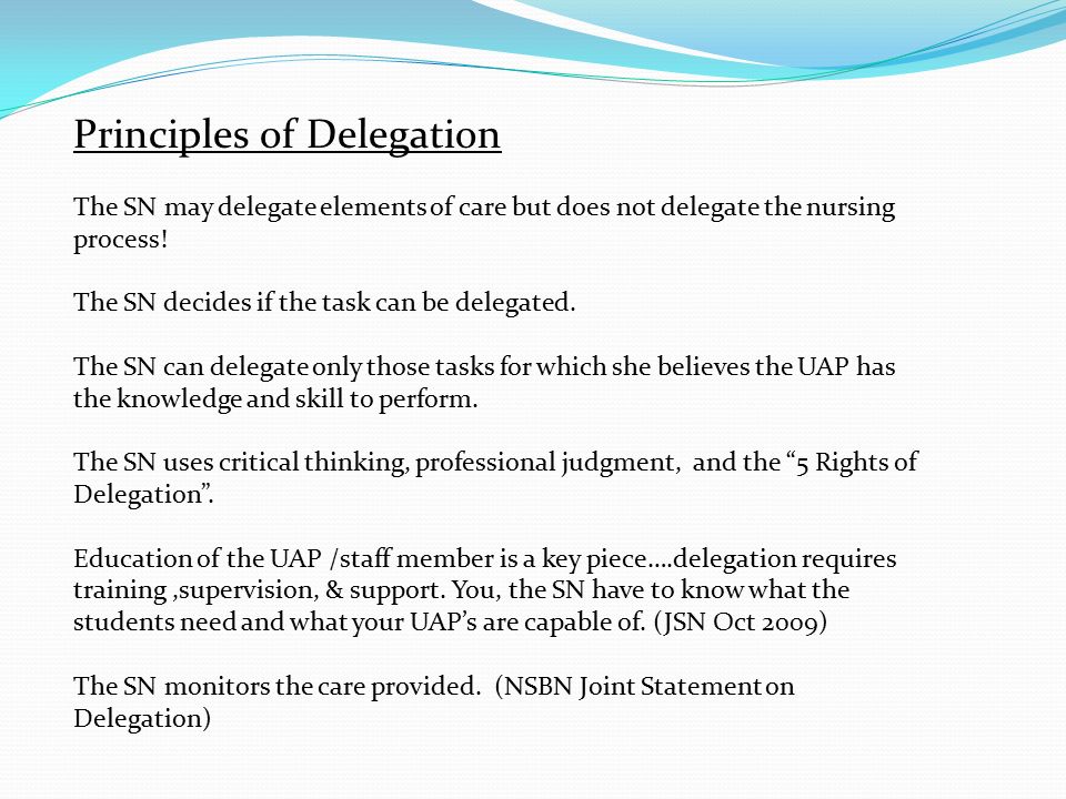 delegation of nursing tasks in the school setting ppt delegation in nursing