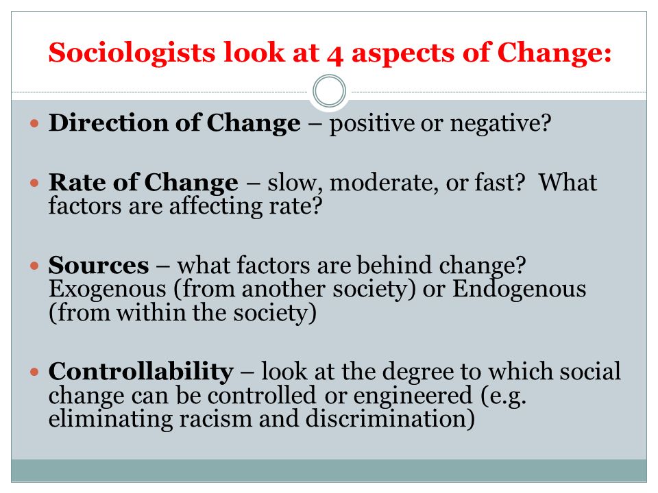 factors affecting social change