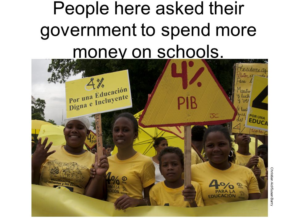 People here asked their government to spend more money on schools. Christian Aid/Susan Barry