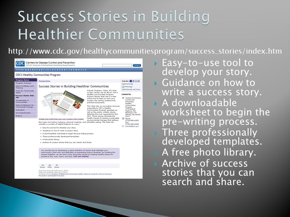 communicating your message thursday february 23 2012 tiffany m cdc success story template