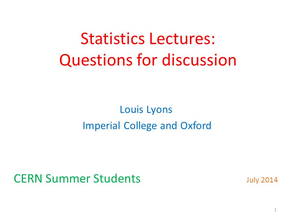 Imperial college statistics help