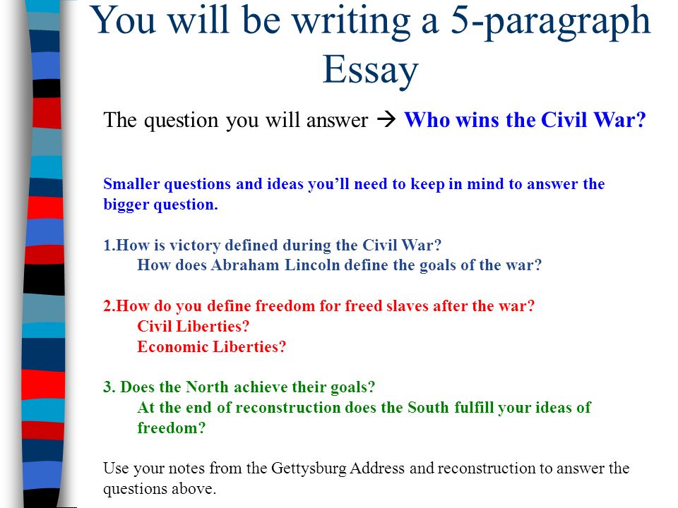 Essential Question Essential Question What Were The Success You Will Be Writing A Paragraph Essay The Question You Will Answer Who