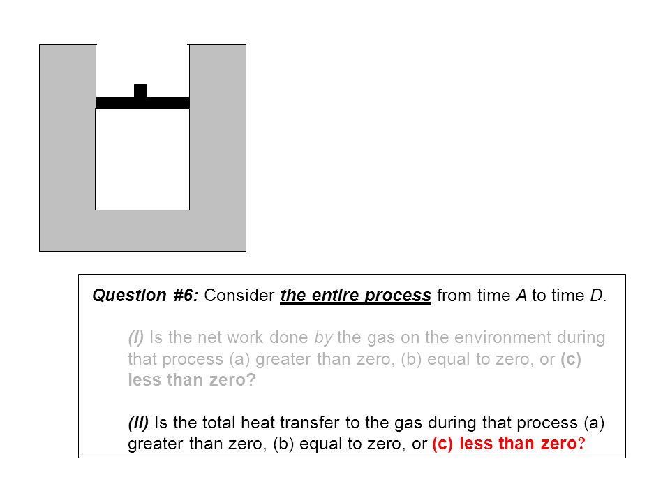 Question #6: Consider the entire process from time A to time D.